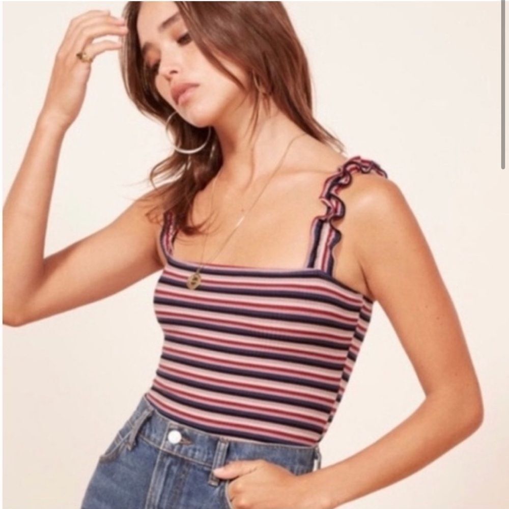 Reformation | Hampton striped bodysuit
